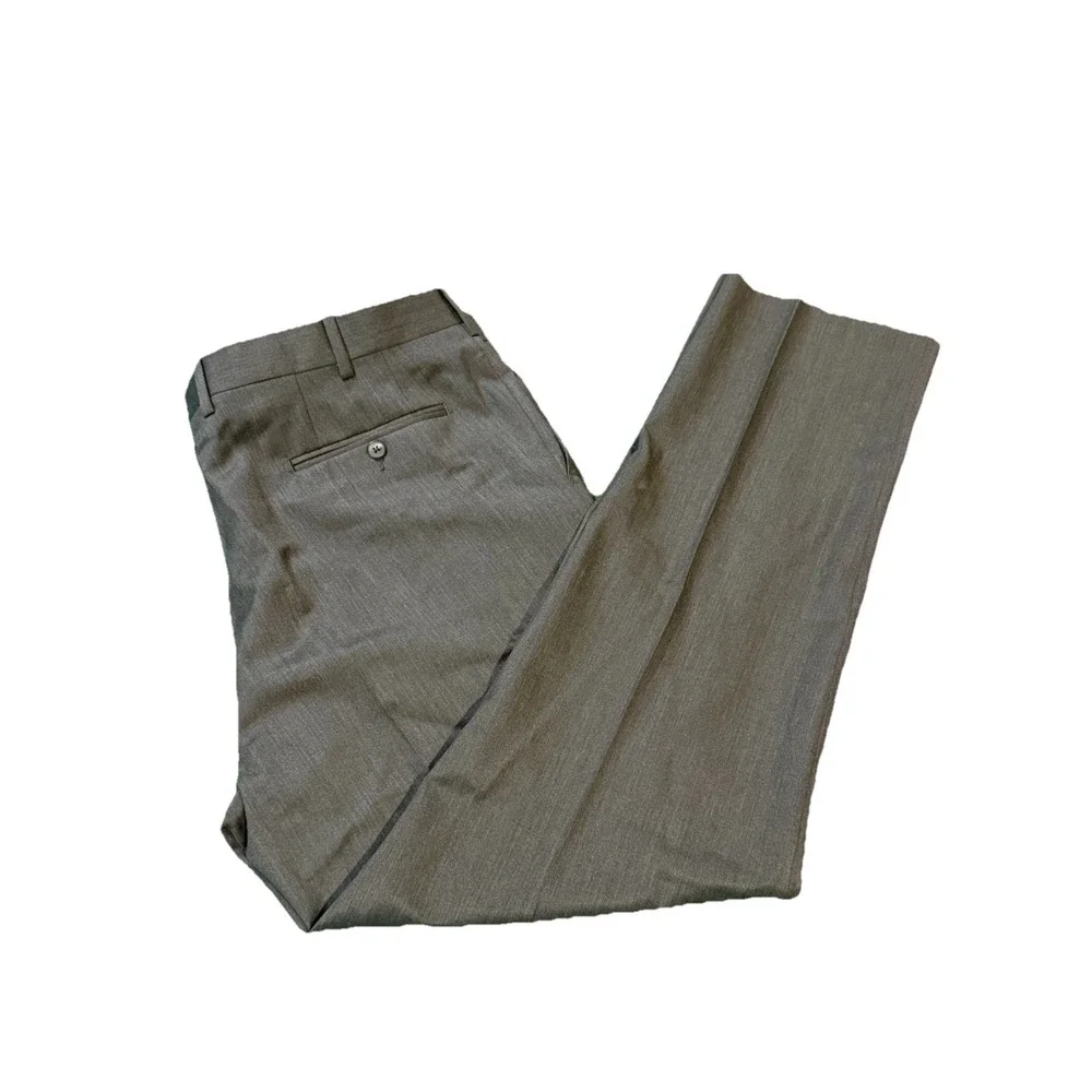 NWT Nordstrom JWN Mid Grey 100% Wool‎ Dress Pants 40W Traditional Fit